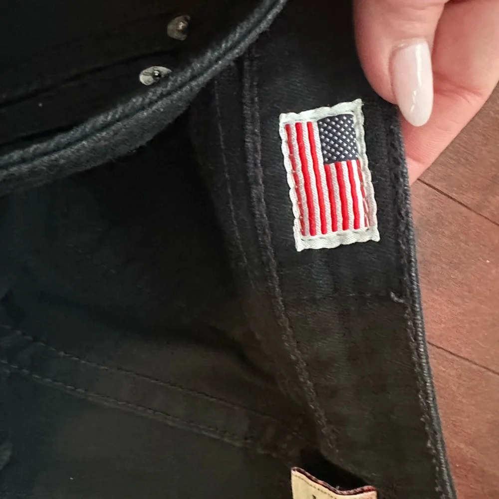 True Religion low rise Black Flare Jeans - Picture 7 of 12